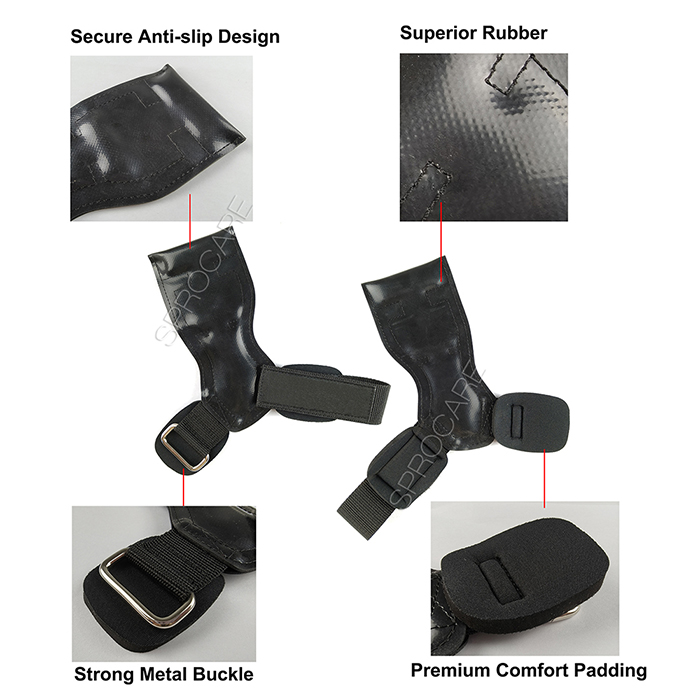 滑り止めプレミアムラバーリフティングリストストラップデッドリフトハンドグリップ男性と女性用パームプロテクターパームガード、重量挙げグリップ